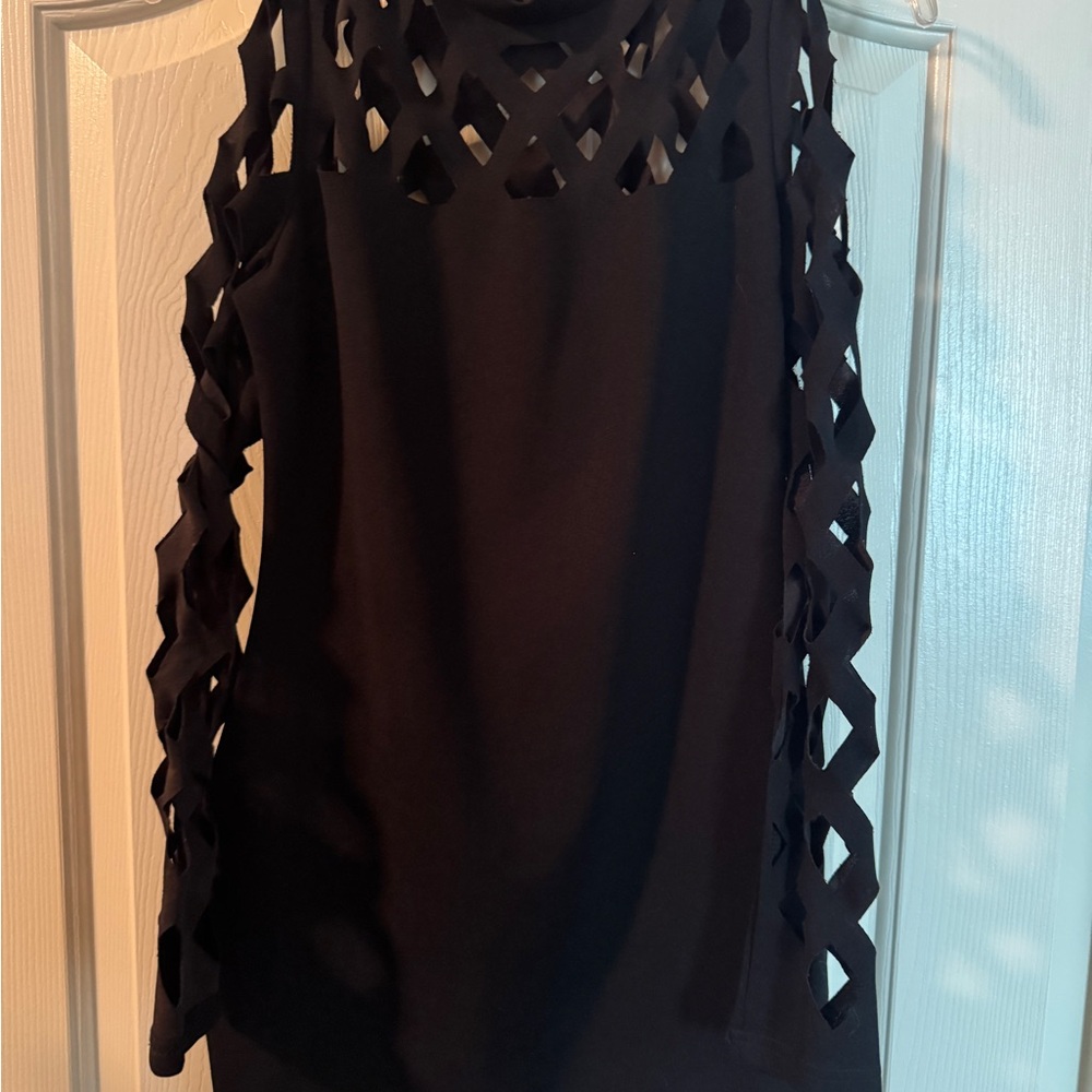 SHEIN Black Top with Unique Cutout